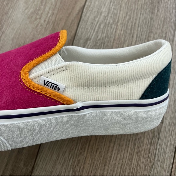 NWOT Vans Classic Slip-On Platform Color Block Sneaker MULTI - SIZE 7.5 - Picture 7 of 7